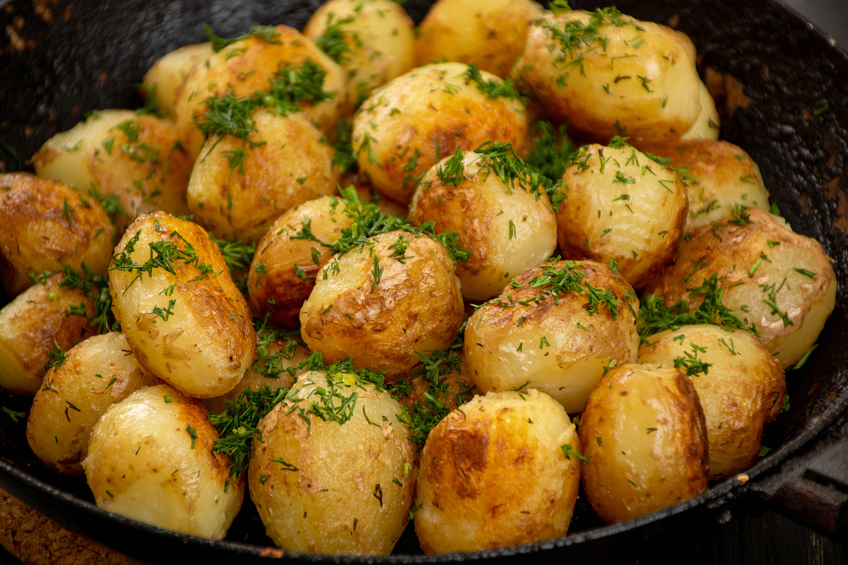 Roasted baby potatoes